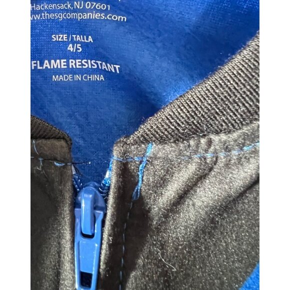 NASA flight suit pajamas PJs bodysuit fleece blue black 4/5 10/12 NWT - Picture 3 of 3